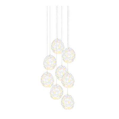 Pendant Metal 520mm White E27 8x60w