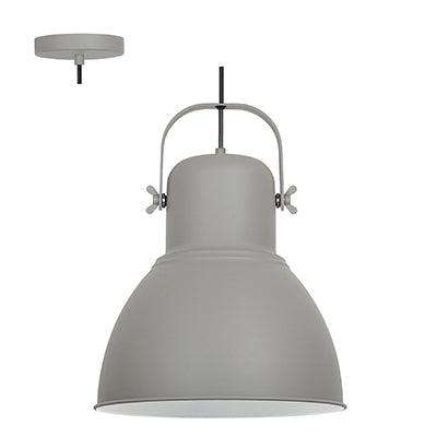 Pendant Steel 320mm Grey E27 1x40w