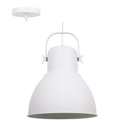 Pendant Steel 320mm White E27 1x40w