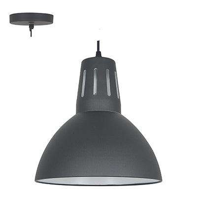 Pendant Steel 280mm Charcoal Grey E27 1x40w