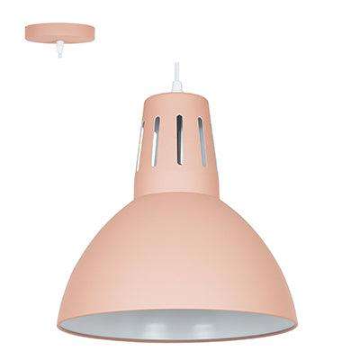 Pendant Steel 280mm Pink E27 1x40w