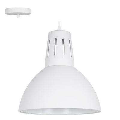 Pendant Steel 280mm White E27 1x40w