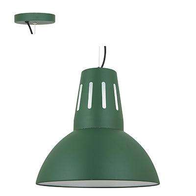 Pendant Steel 345mm Green E27 1x40w