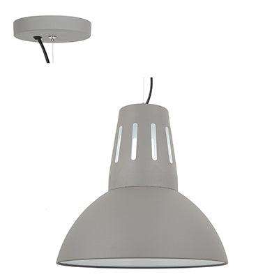 Pendant Steel 345mm Grey E27 1x40w