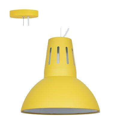 Pendant Steel 345mm Yellow E27 1x40w