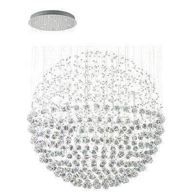 9 Lt Ball Chandelier Crystal Chrome Gu10 9x50w
