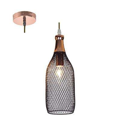 ***Mesh Pendant 115mm Matt Black/Copper E27 1x40w