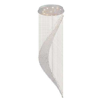 12 Lt Swirl Chandelier Crystal Chrome Gu10 12x50w