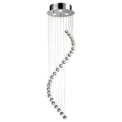 3 Lt Mini Swirl Chandelier Crystal Chrome Gu10 3x50w