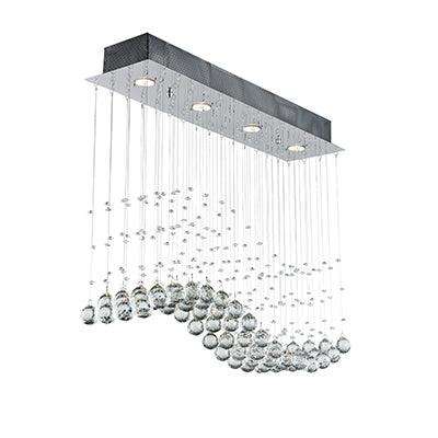 4 Lt Chandelier Crystal & Chrome Gu10 4x50w
