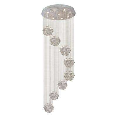 9 Lt Bell Chandelier Crystal Chrome Gu10 9x50w