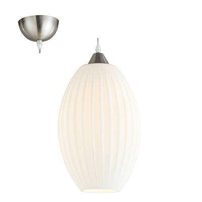 ***Pendant 290mm White Opal Glass 1x E27
