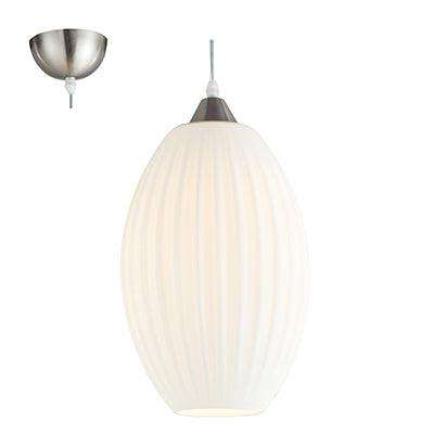 ***Pendant 185mm White Opal Glass 1x E27