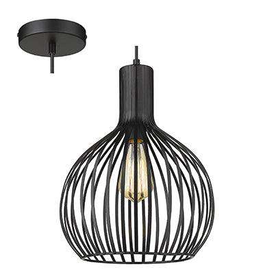 Grid Pendant Black E27 1x60w