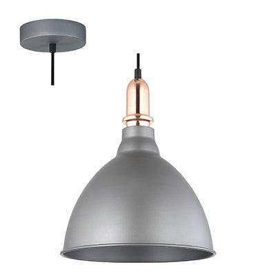 ***Pendant Metal 270mm Grey/Copper E27 1x40w
