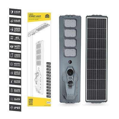 Solar Street Light With 4 G Camera Led 62w = Traditional 400w