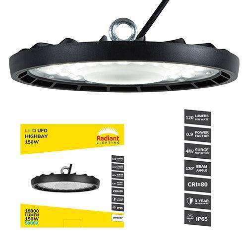 Ufo Highbay Led 150w 5000 K 3 Yr Warranty