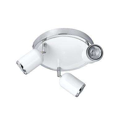***Spotlight Plate White & Chrome Gu10 3x50w