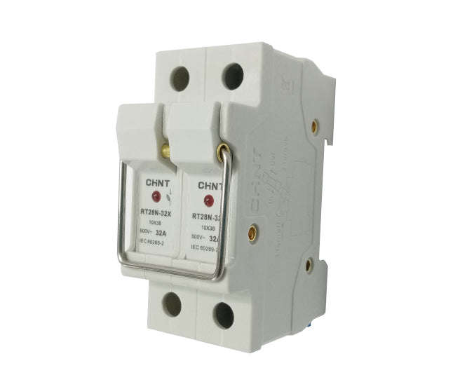 D/R Dual Fuse Holder 2 P 10x38 W/Indicator Rt28 N 32 X 2 P