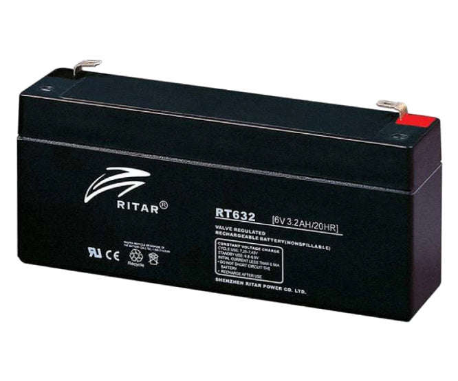Battery Sla 6 V 3.2 Ah 134x35x61mm Rt632
