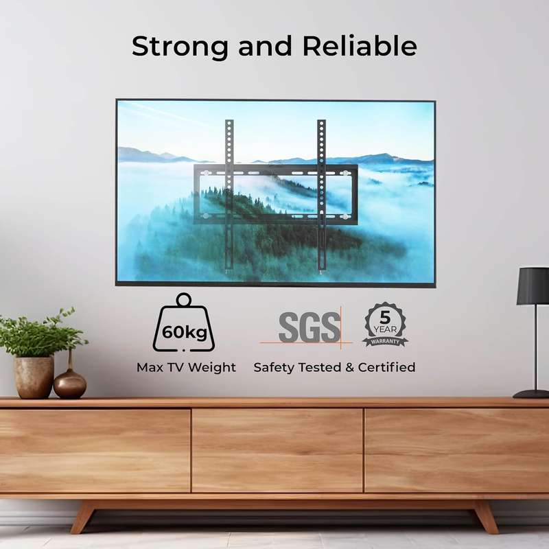 32 70" Flat To Wall Tv Mount Bracket Built In Spirit Level