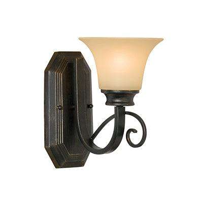 ***Firl Wall Light Antique Bronze & Cream E27 1x60w