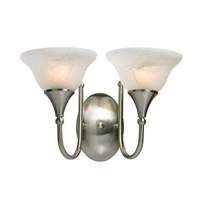 ***Calice Wall Light Satin Chrome E27 2x60w