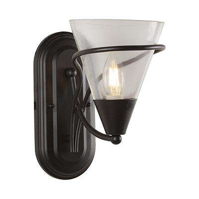 Wall Light Up Facing Black E14 1x40w