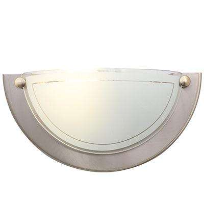 ***Gym Wall Light Satin Chrome & White E27 1x60w 280mm