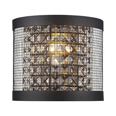 ***Mesh & Crystal Wall Light Black E27 1x60w