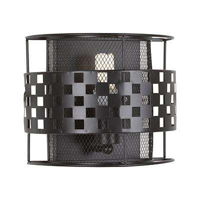 ***Mesh & Grid Wall Light Black E27 1x60w