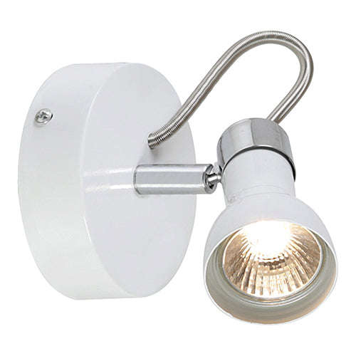 ***Swan 1 Lt Spot Round White & Chrome