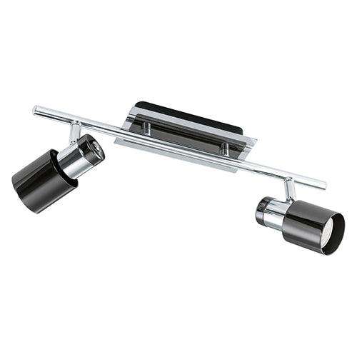 ***Davida Led 2 Lt S/Light 390mm Black/Chrome