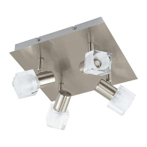 ***Quarto Led Spot Satin Chrome/Glass