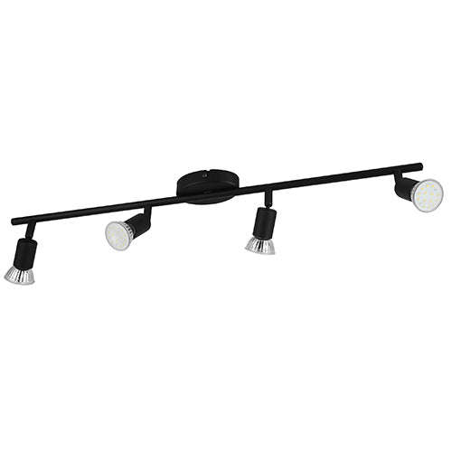 Buzz 4 Lt Spot Light Black Gu10 Led 4x2.8w