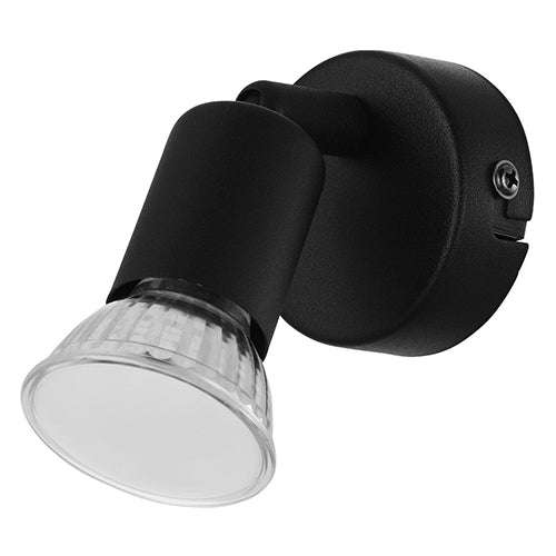 Buzz 1 Lt Spot Light Black Gu10 Led 1x2.8w