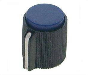 Knob Pla Blu Scr Lin 13x13x6.4 Kn113 C Blue