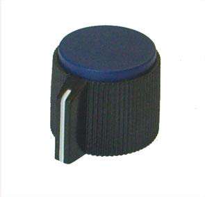 19.5mm Knob White Pointer For 6.3mm Shaft Kn113 B Blue