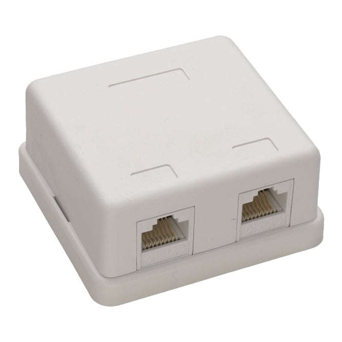 Cat6 A Rj45 8 P8 C Surface Box Dual Networking Port White Sa8 P8 C64