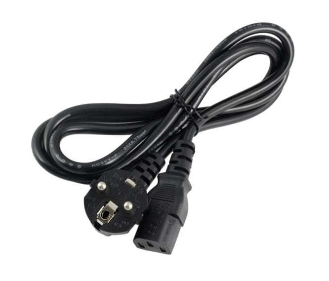 C13 Socket Schuko R/A Plug Iec 1.5 M Black 3 Psh  Iec 0.75 X3 Bk L:1.500