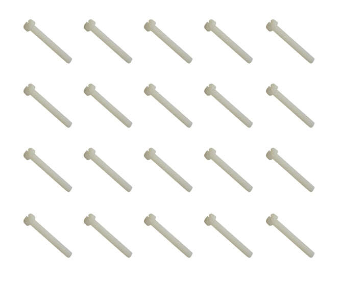 Nylon Screw Natural Slotted Head M3x15mm 1 K/Bag 210324