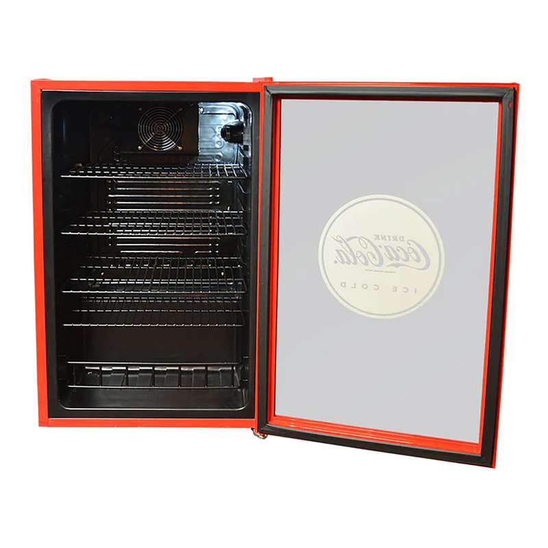 130 L Under Counter Beverage Cooler Glass Door Coca Cola Red