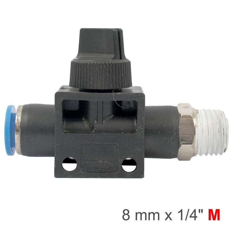 Pu Hose Fitting Valve 8 Mm X 1/4'm