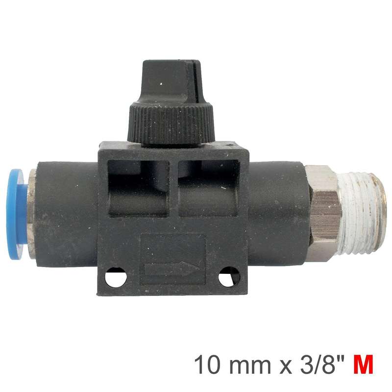 Pu Hose Fitting Valve 10 Mm X 3/8'm