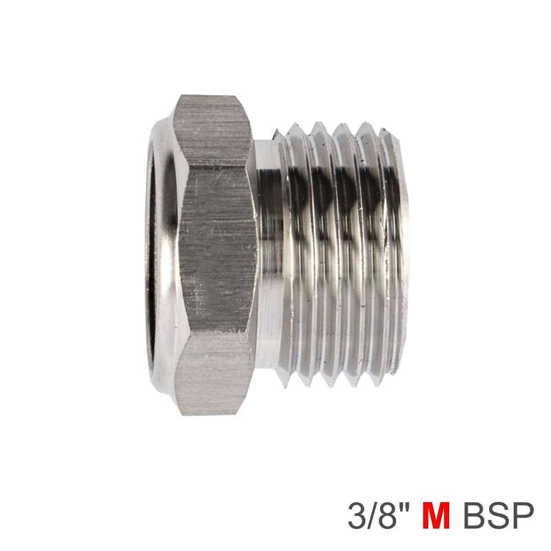 Muffler Metal Flat 3/8' Male