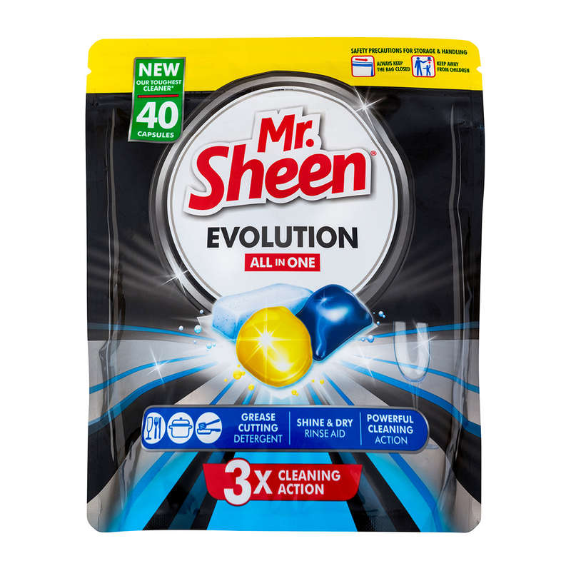 Mr Sheen Dishwasher Evolution Capsules 40 Units