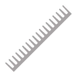 Heatsink Finned L/P Nat 275mm Sk81 275/Al