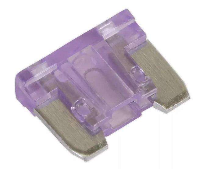Automotive Low Profile Mini Blade Fuse Short Legs 3 A Purple 240496