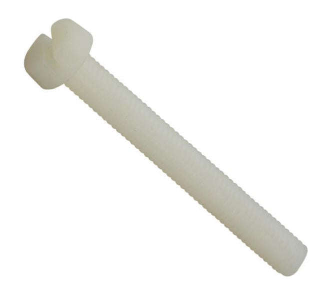Nylon Screw Natural Slotted Head M3x15mm Mpq=10 Pcs 210324 *Dbk*