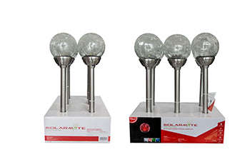 Solarmate Crackle Ball S/Steel 5 Lum P/6